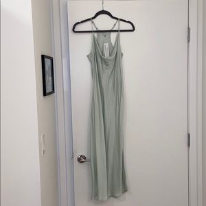 Light teal/aquamarine Silk shift dress